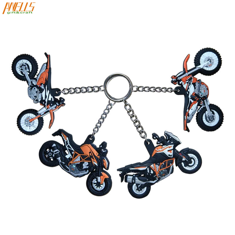 Rubber Motorcycle Bike Car Collectible Gift New Personalized DIY PVC Keychain