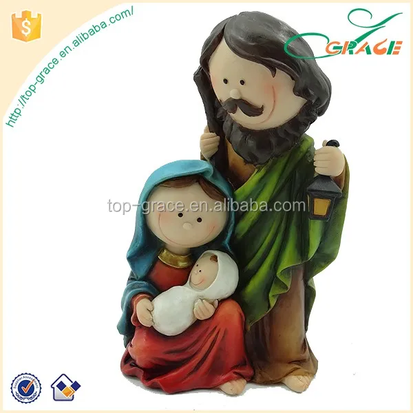 Новый ручной рождество смолы мультфильм святое семейство