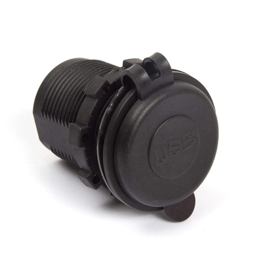 MX Auto Dual USB Charger Socket Power Outlet 2A with Wire Fuse DIY Kit Blue LED for Car Boat Marine RV Mobile