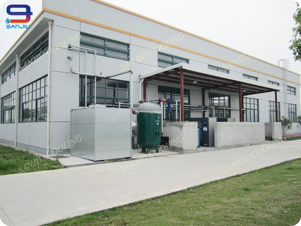 30 Ton Closed Circuit Cross Flow GHM-225 Wet Square Liquid Cooling Tower for Induction Furnaces