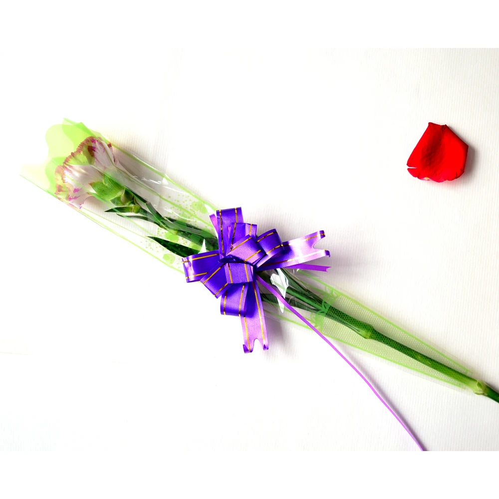 hot sale New Design Custom Logo Printed opp clear package bag Flower Sleeve