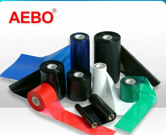 AEBO Factory S22 premium compatible zebra TTR thermal transfer barcode ribbon wax resin 90mm*450m