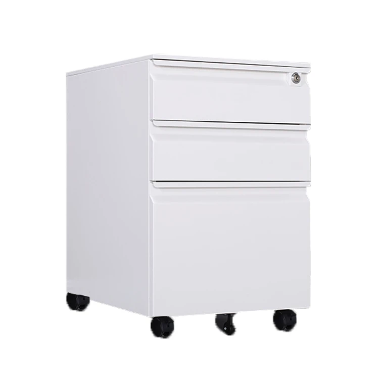 Factory direct price office equipment 3 drawer metal A4 hanging mobile filing cabinet mobile 3 drawer storage cabinet