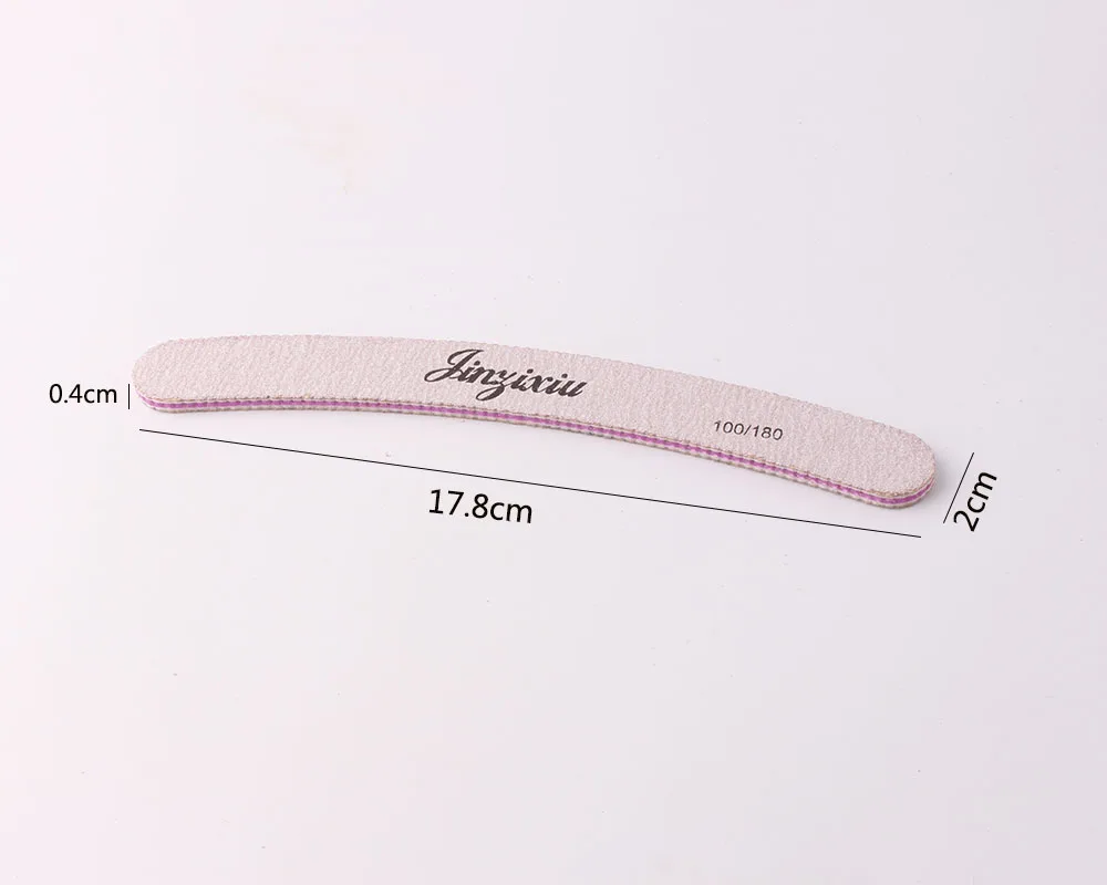 JINZIXIU Custom Printed Mini Zebra Nail File Logo Manicure Nail File Professional