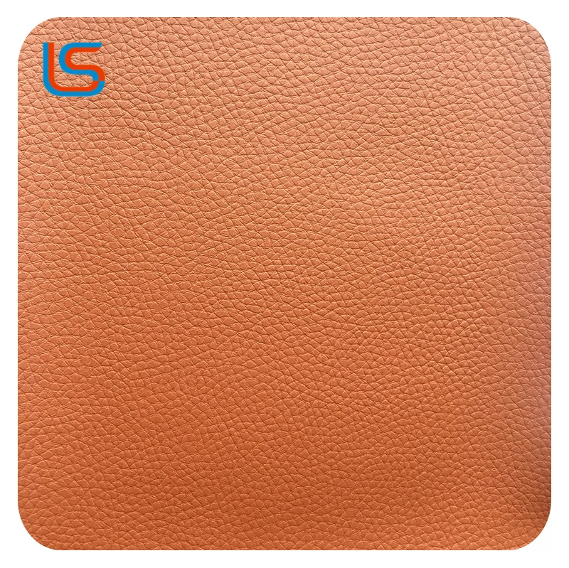 
Classical Litchi design PVC leather with knit backing for sofa 