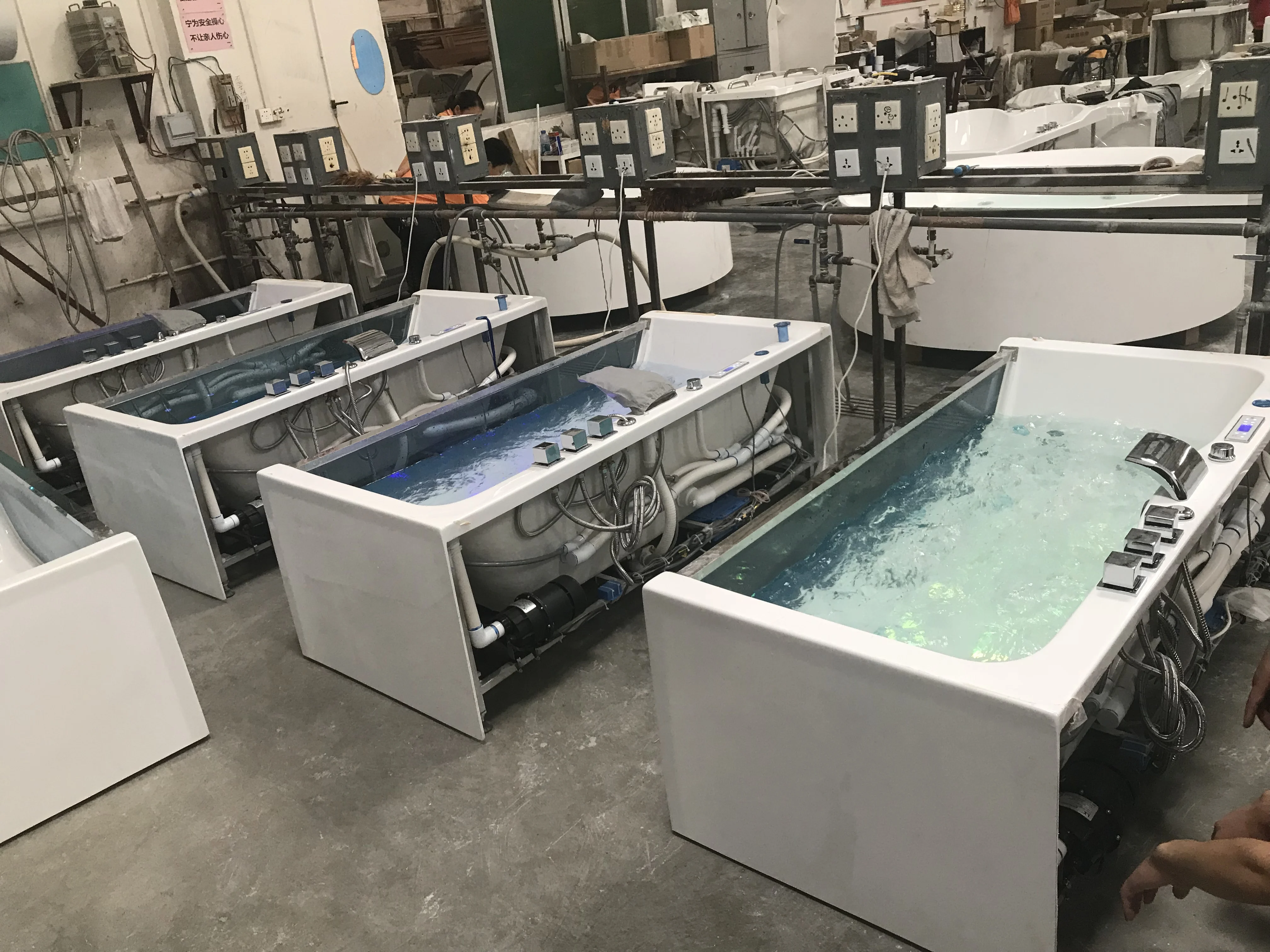 WOMA Q408  new hot acrylic jetted tub shower combo japanese massage bathtub bubble bath