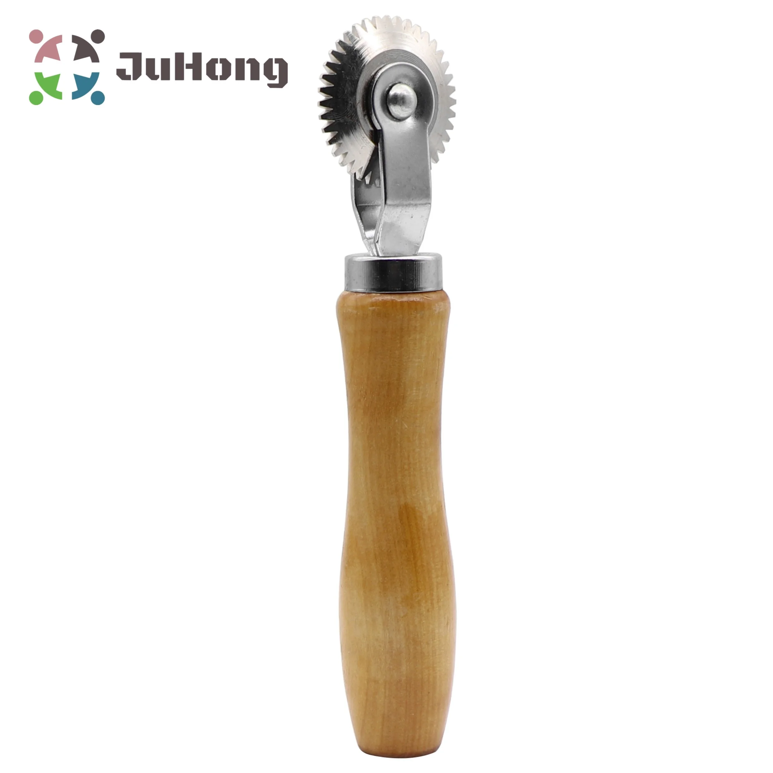 43x1mm Ball Bearing Roller Jigsaw Design Wooden Handle Stitcher Tyre Patching Tool for Garage Tire Repair Tools