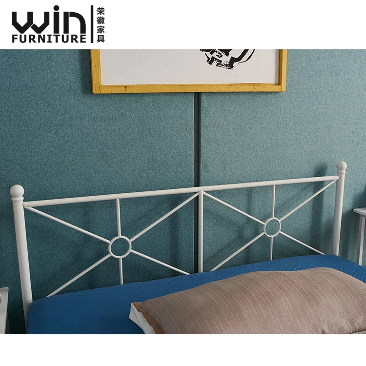 
General Use Apartment Metal Twin Bed Wrought Iron Platform Bed Made in Foshan 