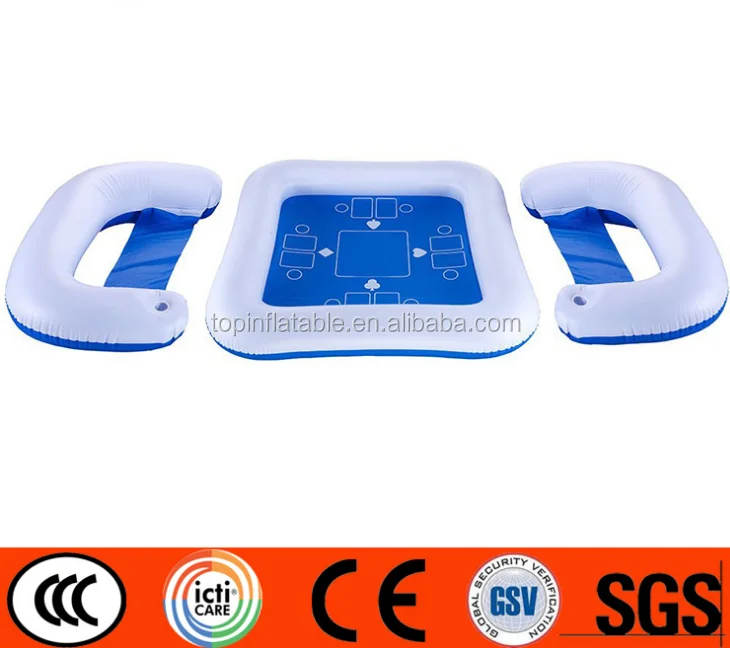 inflatable water hammock floats game table playing cards floating bed air cushion mahjong table