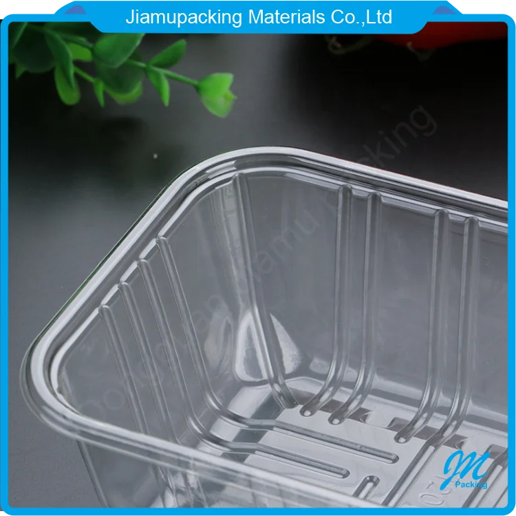 Clear Supermarket Display Plastic Fruit and Vegetable Disposable Takeaway Plastic Food Packaging Container