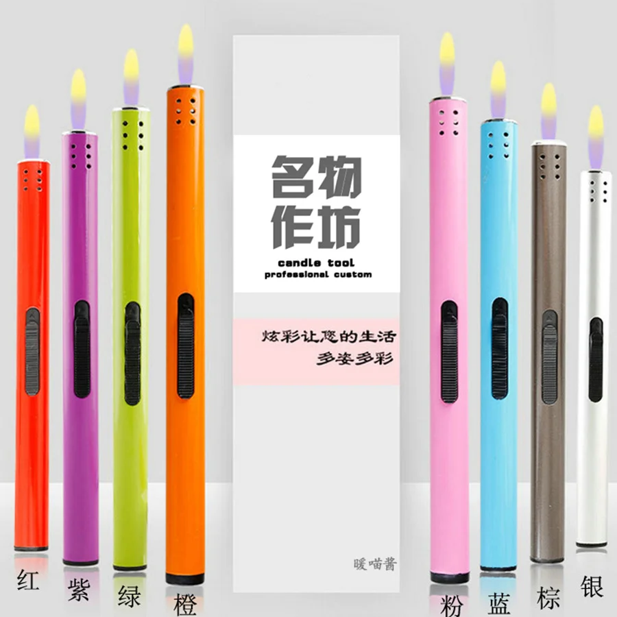 Ветрозащитная Бутановая газовая алюминиевая Зажигалка для барбекю, подходит для пикника на открытом воздухе