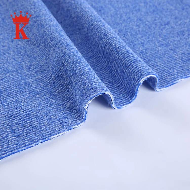 
2021 China hot selling custom knitted warm soft velvet flocking polyester fabric for coat 
