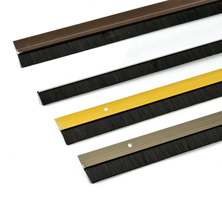 High quality aluminium weather stripping door bottom brush