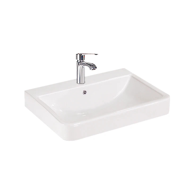 Индивидуальная Керамическая Настольная раковина Настенная в скандинавском стиле для отеля роскошная белая прямоугольная ванной комнаты