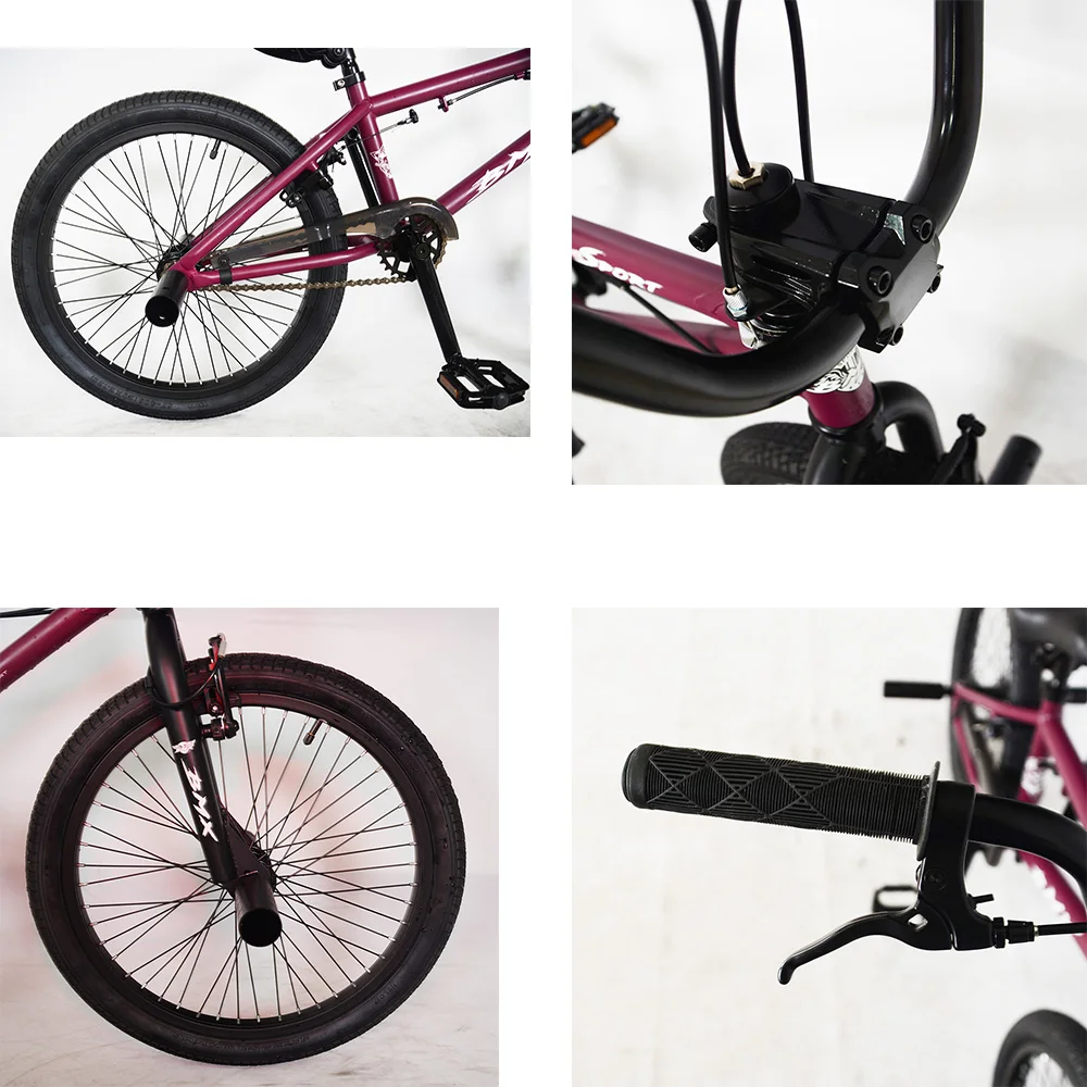 
China supplier 20 inch hi-ten steel frame u brake 360 degree bmx bike freestyle 
