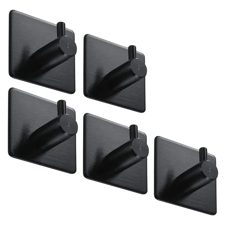 4 Pack Hook Self Adhesive 304 Stainless Steel Bathroom Kitchen Self Adhesive Hooks