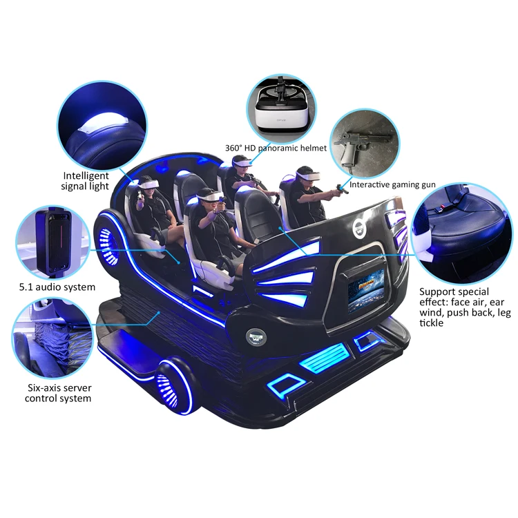 
VART Commercial Family Movie Theater Simulator Electric 3D 4D 5D 6D 7D 8D 9D Cinema 9D Vr 6 Seat for Sale 
