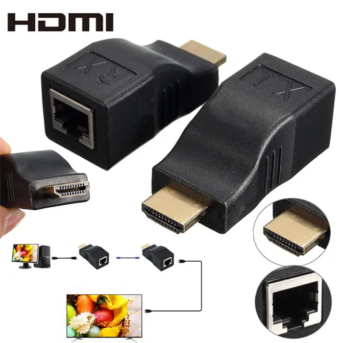 4K 3D HDMI extender 30 meters over cat 5e/6 rj45 ethernet
