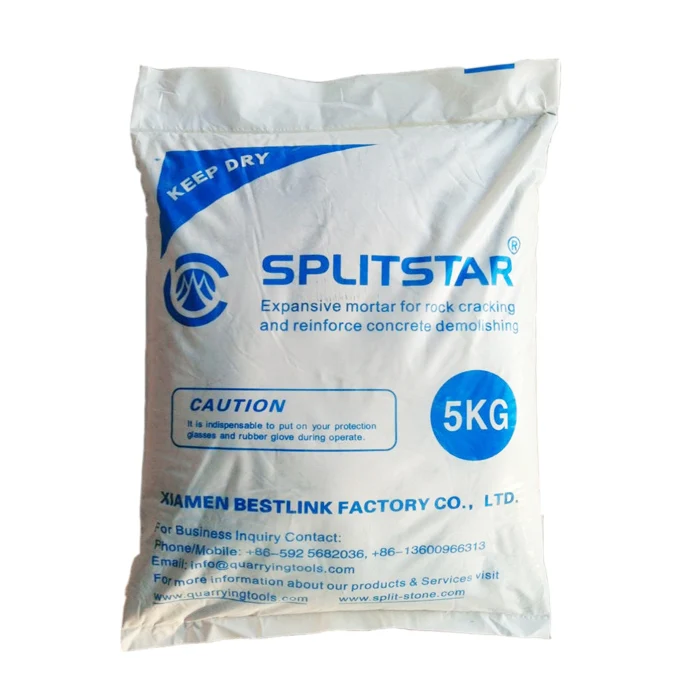 Звуковое растрескивающее вещество, невзрывчатое вещество для разрушения бетона и резки и разрушения блоков Cao Splitstar