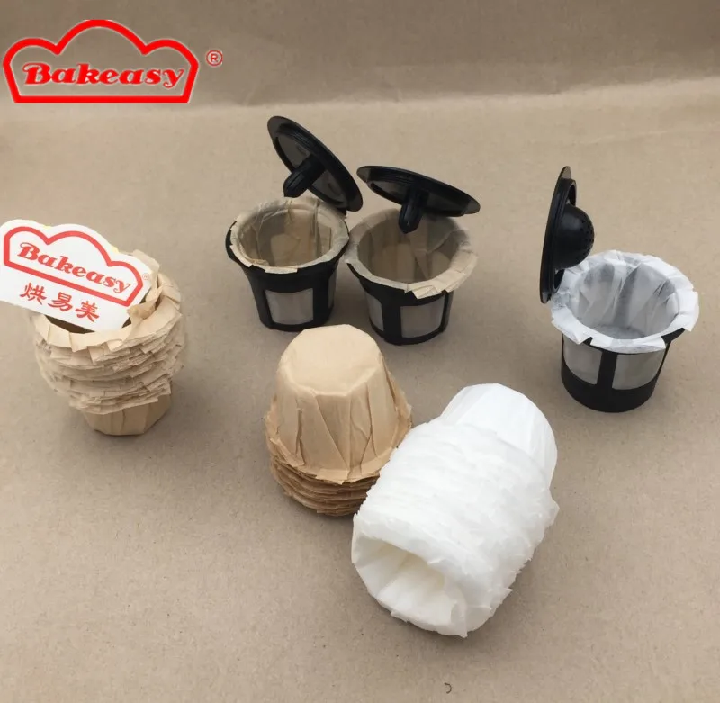 Кофейная капсула чашка k чашка Натуральный Цветной фильтр Одноразовый бумажный фильтр для кофе