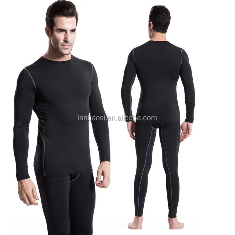 Mens Compression Sets  Quick Dry Compression Shirt and Pants with Custom Logo Gym Fitness Suit OEM