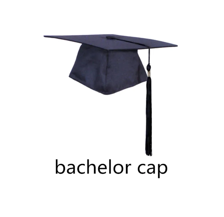 2019 unisex adult matte graduation dress up hat black bachelor cap with tassel adjustable graduation cap