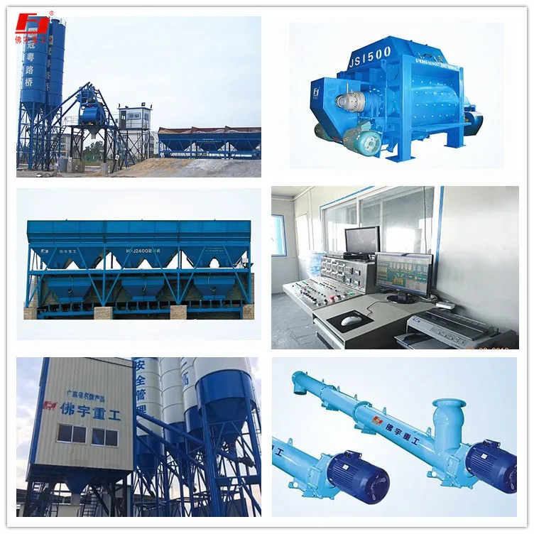 high productivity HZS90 Concrete mixing station,concrete batching plant installation in china