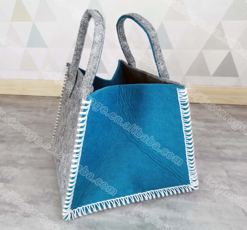 Felt Cloth Storage Basket For toys or clothes foldable Storage Felt hamper