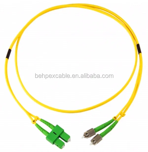 FC-SC Duplex 9/125um Singlemode Fiber Optic Cable Fiber Optic Patch Cord