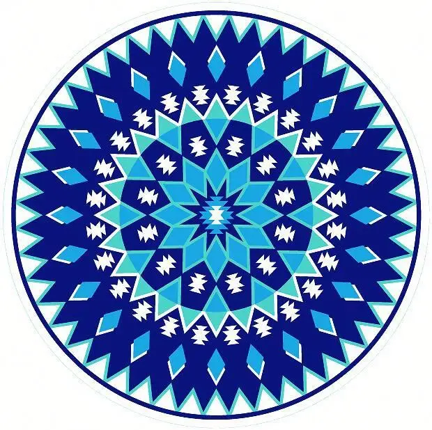 Eco-friendly Printing and Customized Round Beach Towel Beach Sitting Mats Yoga Mat with tassels