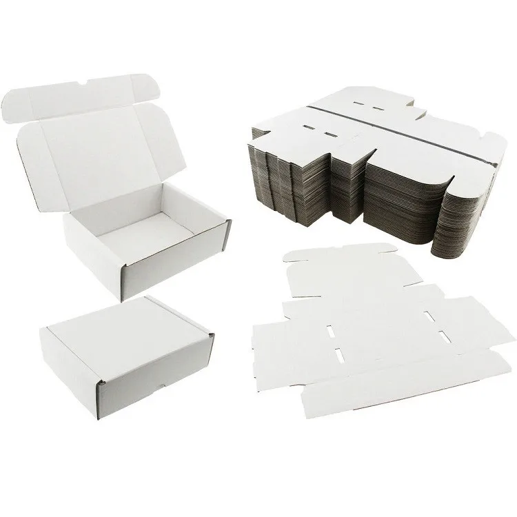 White Corrugated Shipping Mailer Box UV Advantage Industrial Paper Packaging Free Sample Foil Specifications Embossing Printing