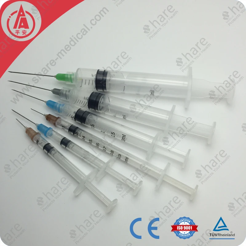 
 Китайский производитель, высококачественный выдвижной шприц для безопасной иглы  