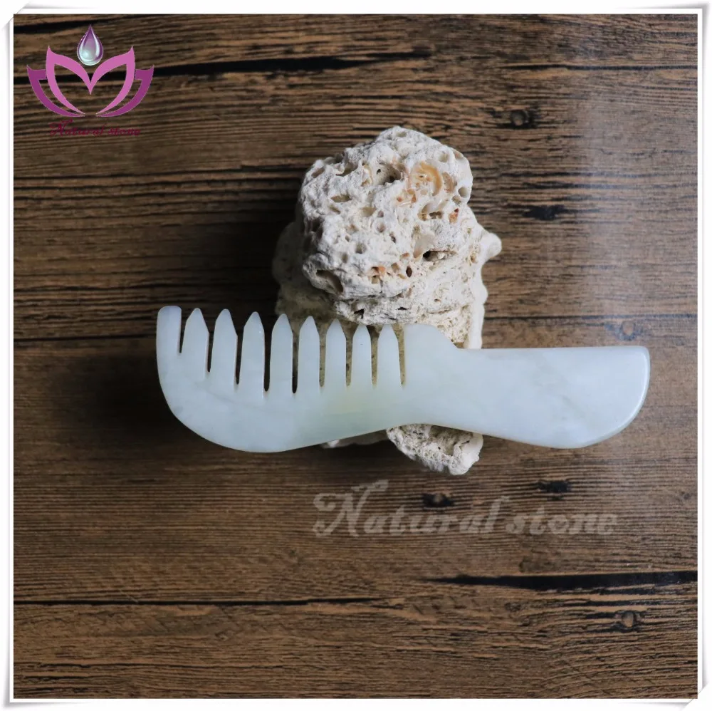 wholesale chinese medicine apparatus natural jade comb guasha Therapy head Massage tool
