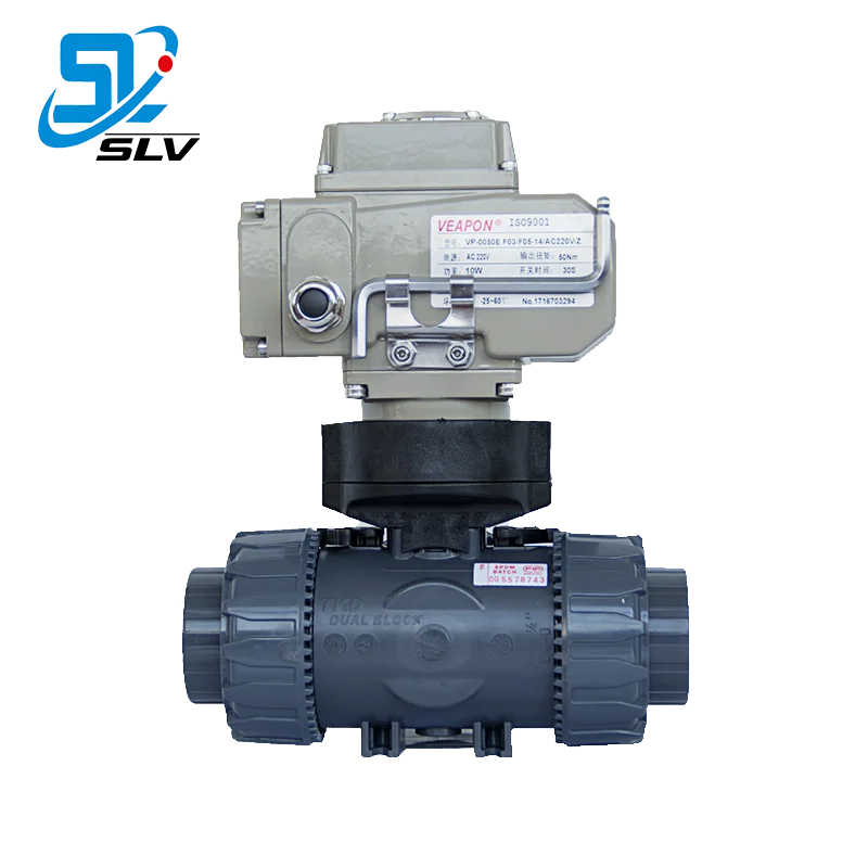Wholesale PVC CPVC UPVC PVDF PP PPH  Electric 3-way Ball Valve