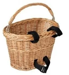 willow pannier basket with adjustable straps