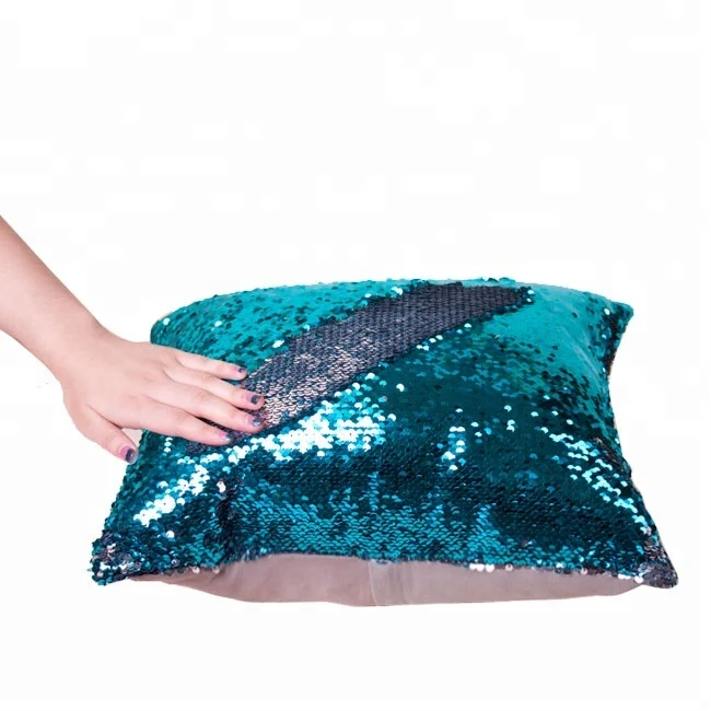 Cheersee magic christmas sublimation blank mermaid customized throw decorative reversible sequin pillow for home