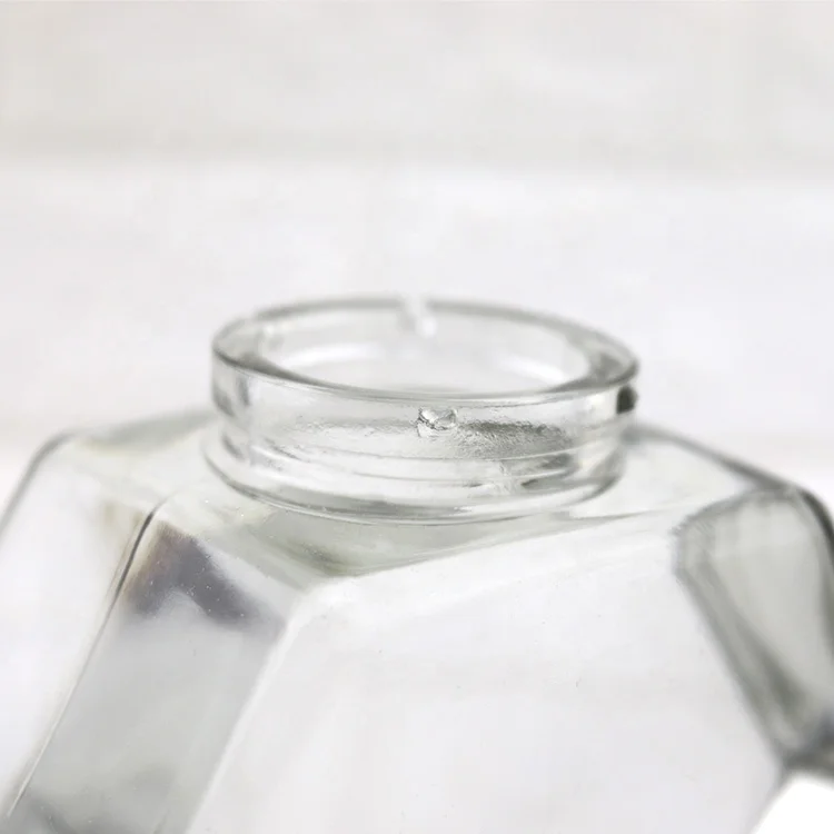 380mL 450mL 720mL Glass Jar with Cork 500g 1kg Hexagon Glass Honey Jar with Dipper