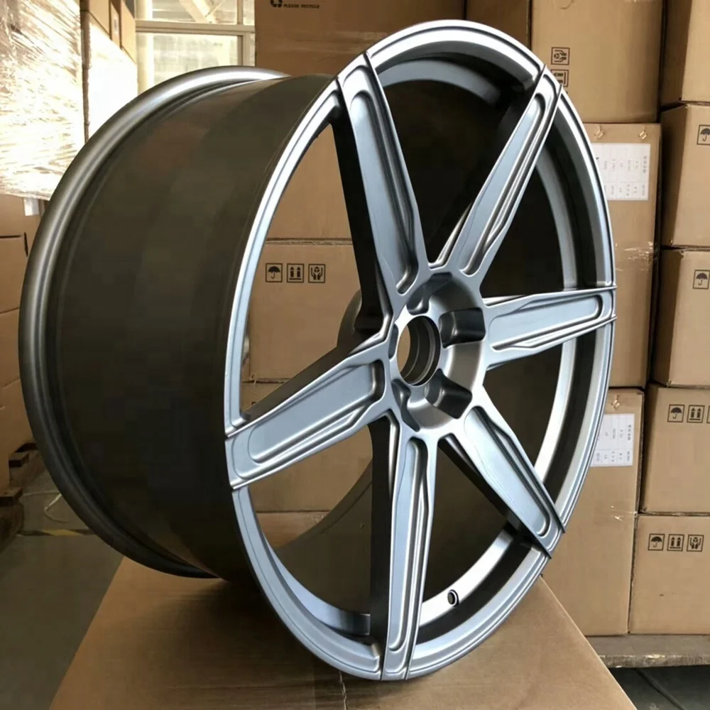 Pengzhen Custom Color Gunmetal Gray Forged Rims 6 Spoke 18 19 20 inch Hub Car Alloy Wheel for Ford mustang