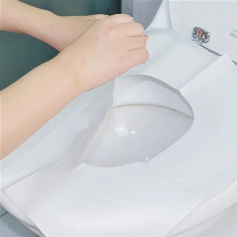 1/2 полускладной чехол для сиденья унитаза, одноразовый чехол для сиденья унитаза из салфетки