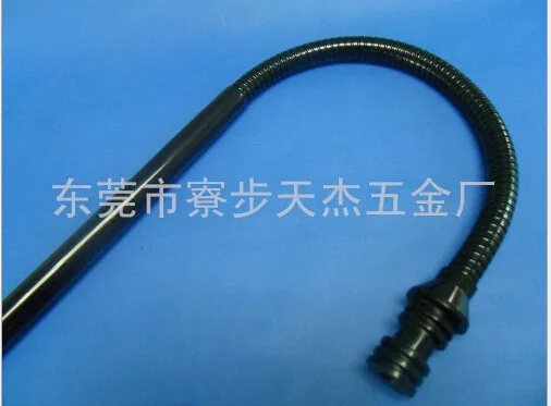 Атласная черный покрытием гибкая гусиная шея трубы с разъемом