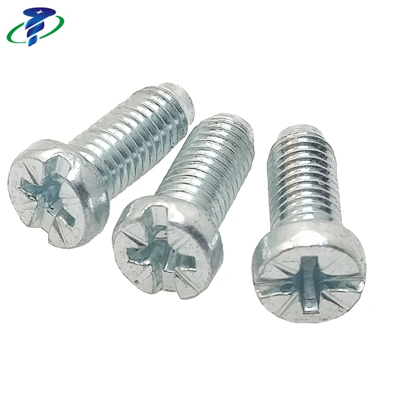 Combination pozi drive recess pan head terminal screw