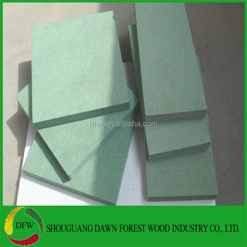 Waterproof Mdf Melamine Board/hmr Mdf/mdf Panels Green