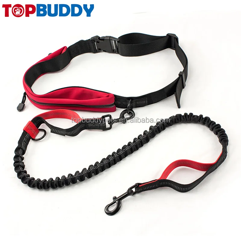 Hands Free Running Dog Lead / Dog Walking bungee Belt leash for pouch