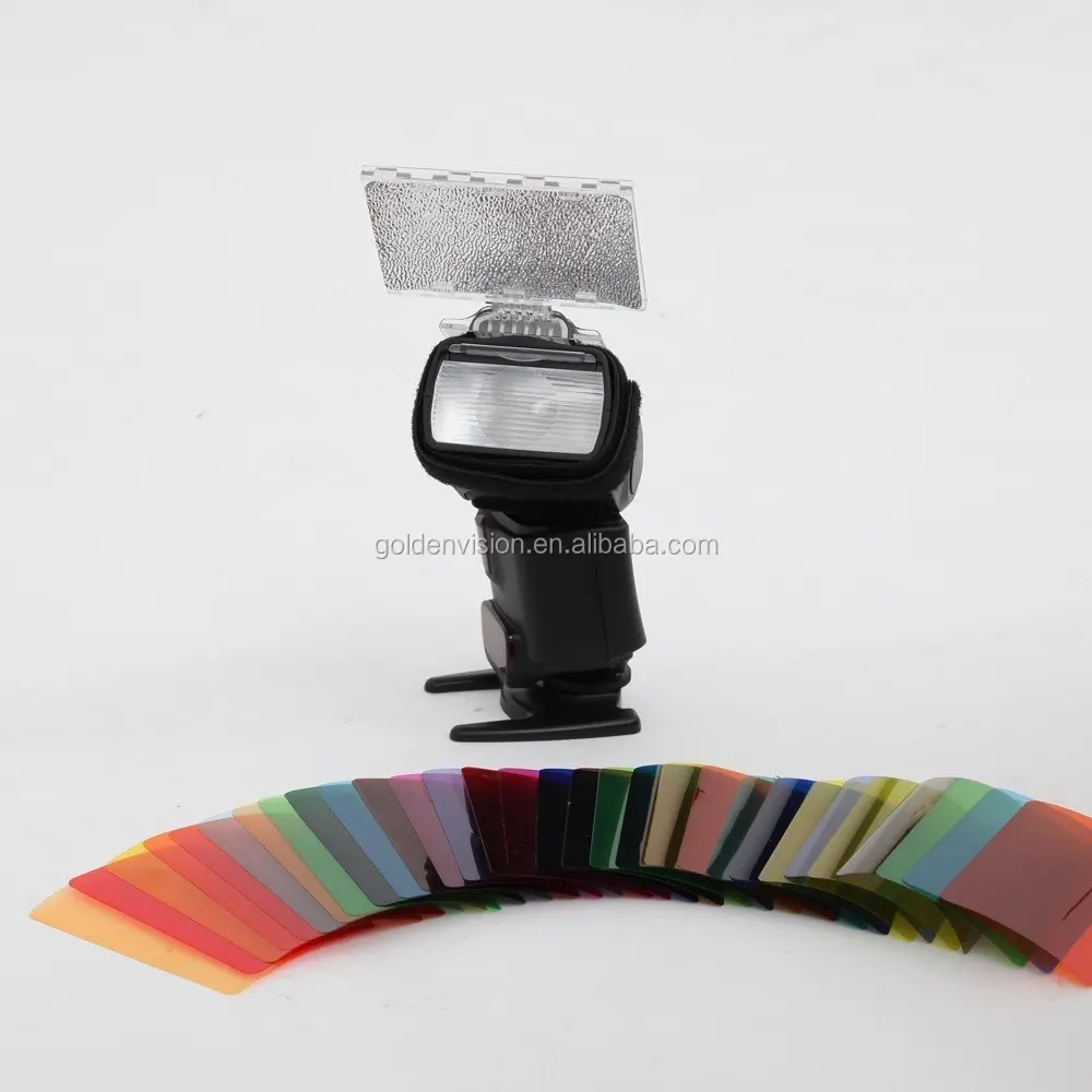 
CFA-30K Flash Speedlite 30 Colors Color Gel Kit with Barndoor & Reflector & Bag for Canon Nikon YONGNUO GODOX 