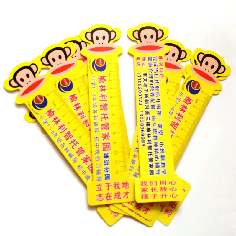 Hight quality 30 cm ruler actual size printing clean 15cm plastic scale ruler security measuring ruler