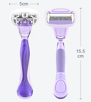 Body shaving razors with new design rubber handle for lady