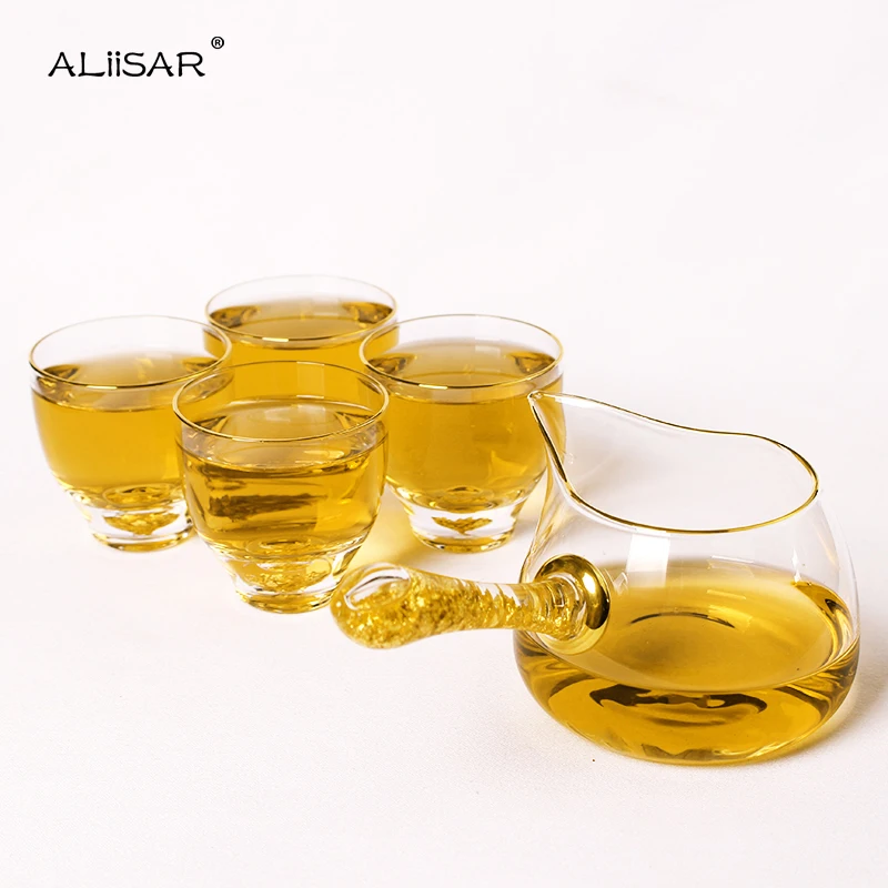 Хит продаж, высококачественные роскошные наборы хрустальных чайных чашек ручной работы