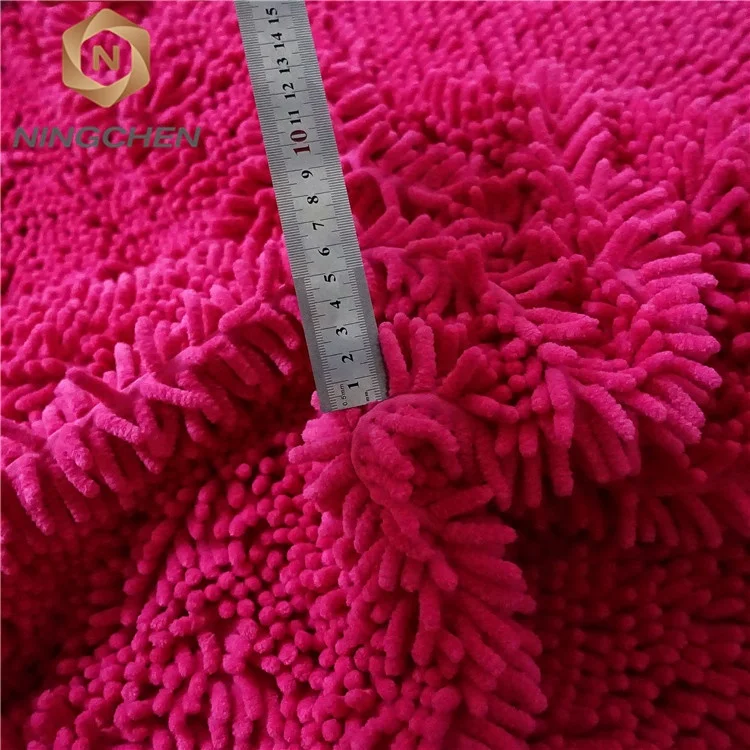 
hot sales Chenille Cleaning Microfiber Chenille Fabric 100% Polyester Rug Chenille Shaggy Fabric Microfiber Cleaning Mop Cloth 