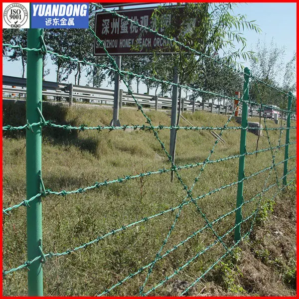 Оцинкованная 4 очков двухручьевой колючая проволока, С покрытием из пвх колючая проволока