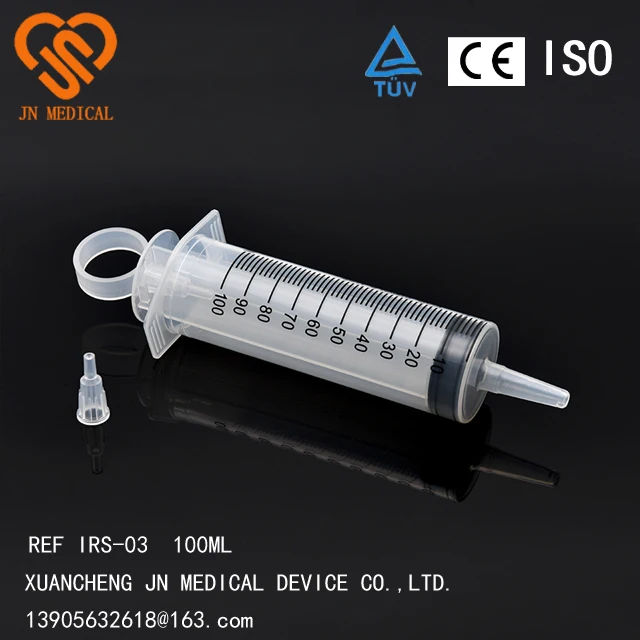 Big plastic syringe 60ml/100ml feeding syringe/ irrigation syringe medical china factory